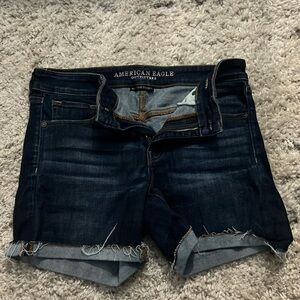 American Eagle AE Ne(x)t Level Stretch MIDI jeans denim shorts Size 12